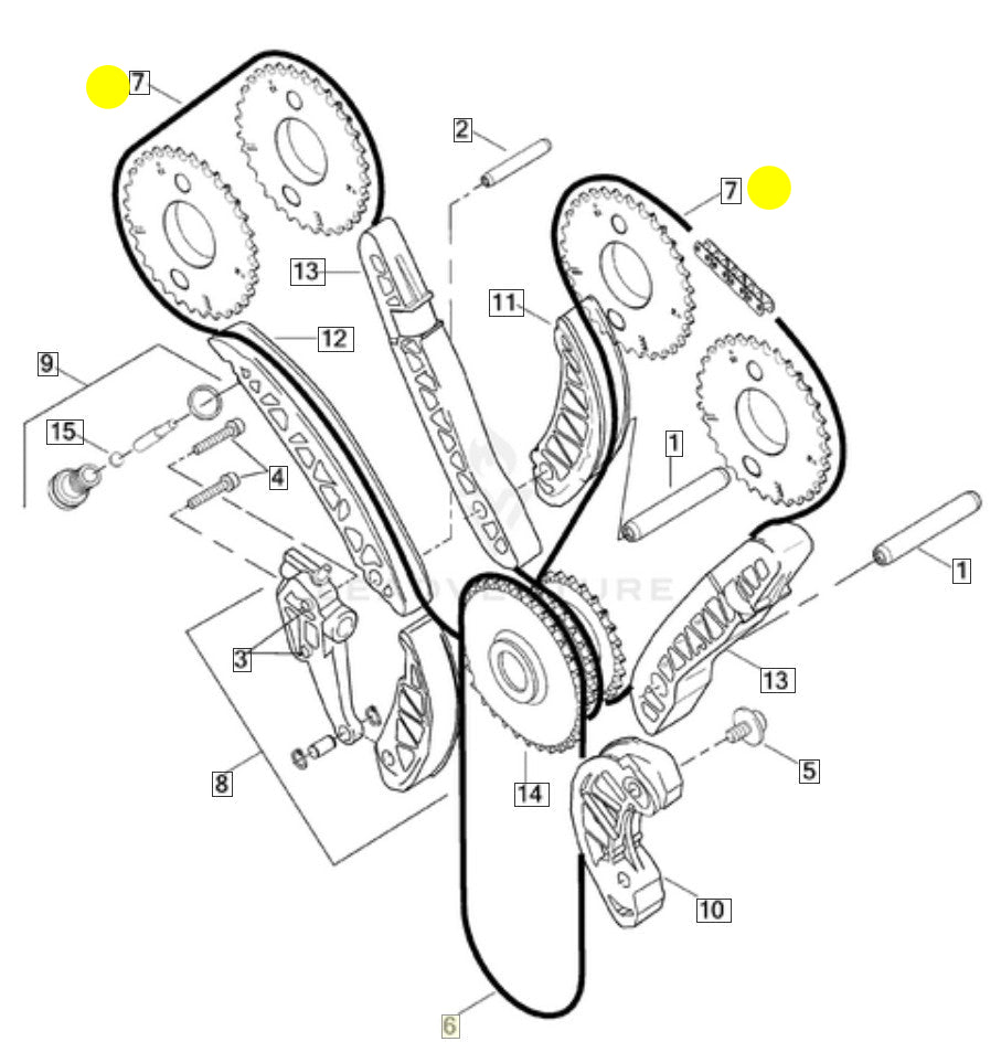 Vrod Chain Secondary Camshaft Drive 17407-01KA