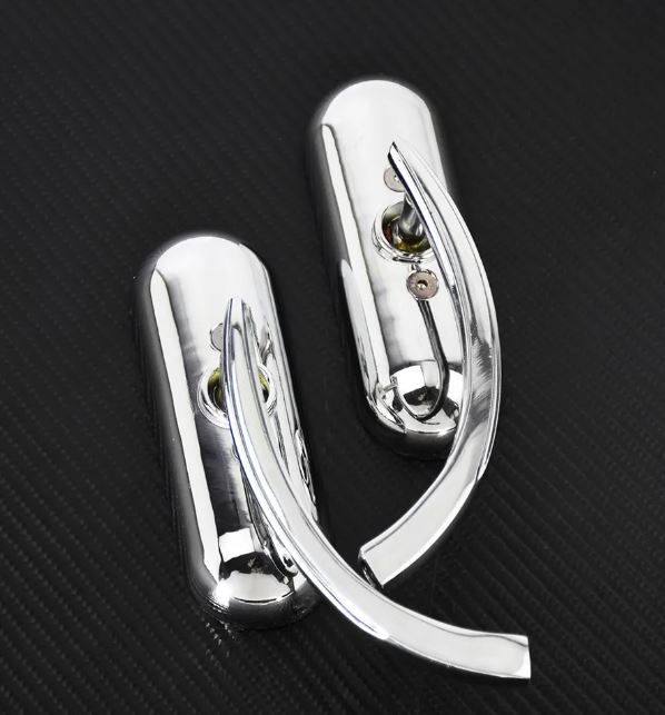 Mini Oval Mirrors Black or Chrome