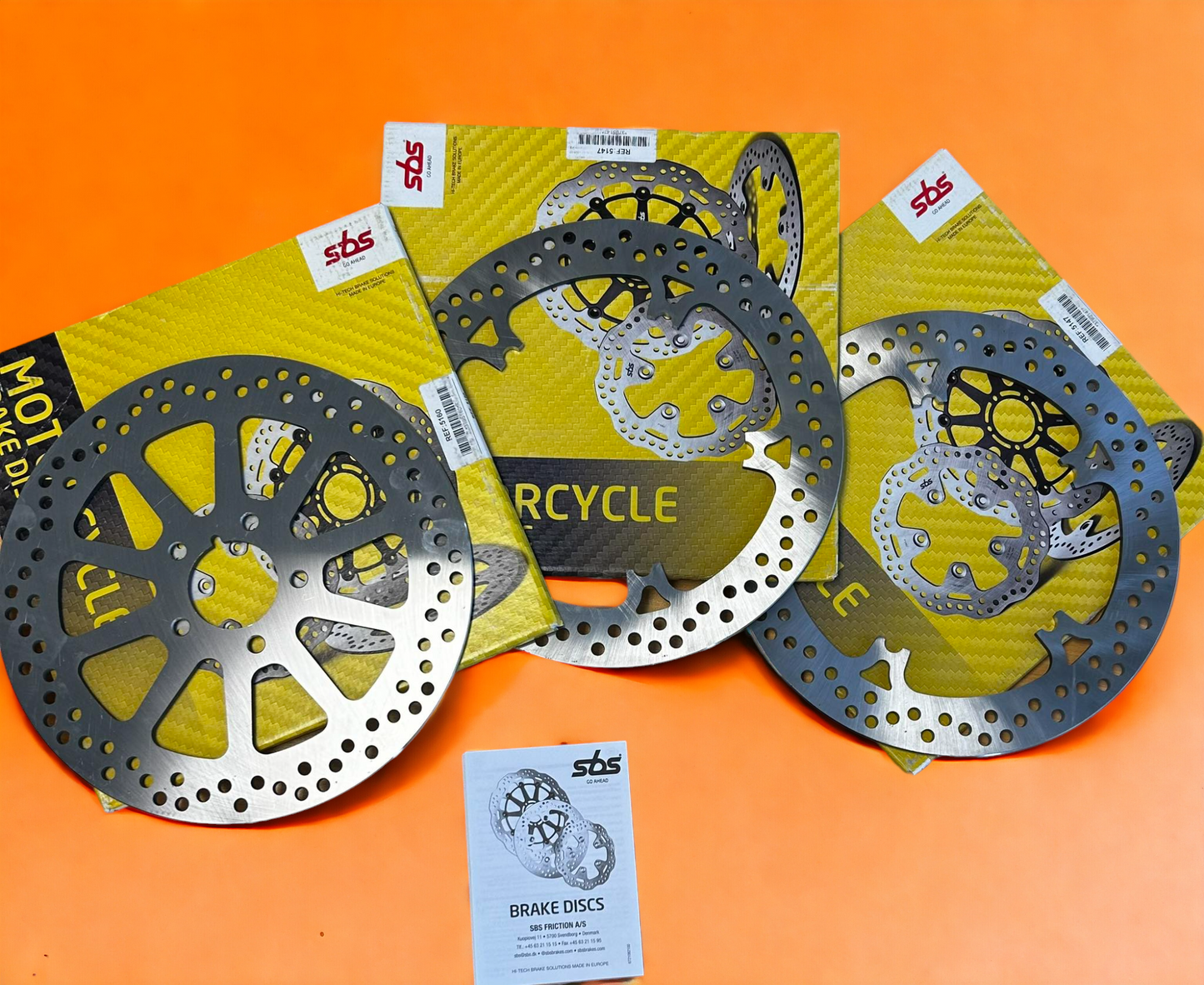 SBS Standard Brake Discs (set 2 x front 1 x Rear)