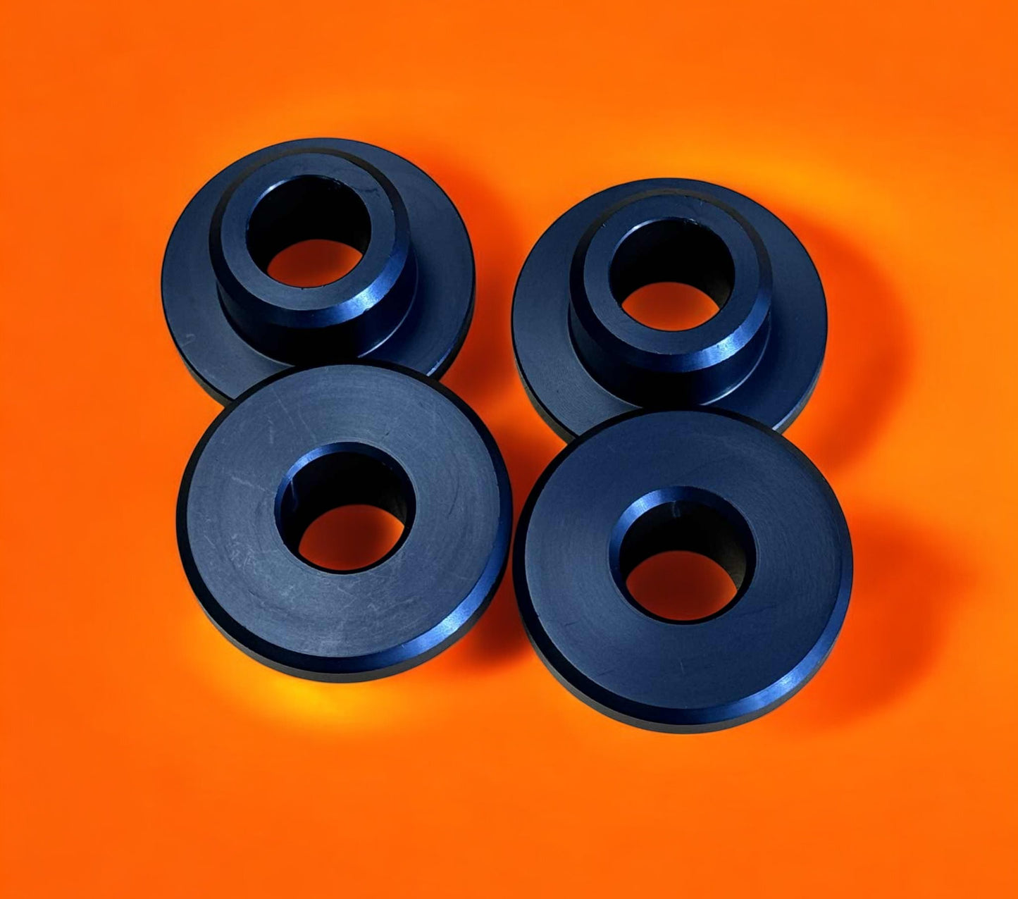 Solid Riser Bushings - Black: Bagger / 2018 Softail