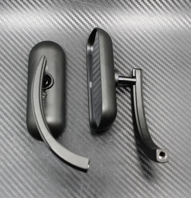 Mini Oval Mirrors Black or Chrome