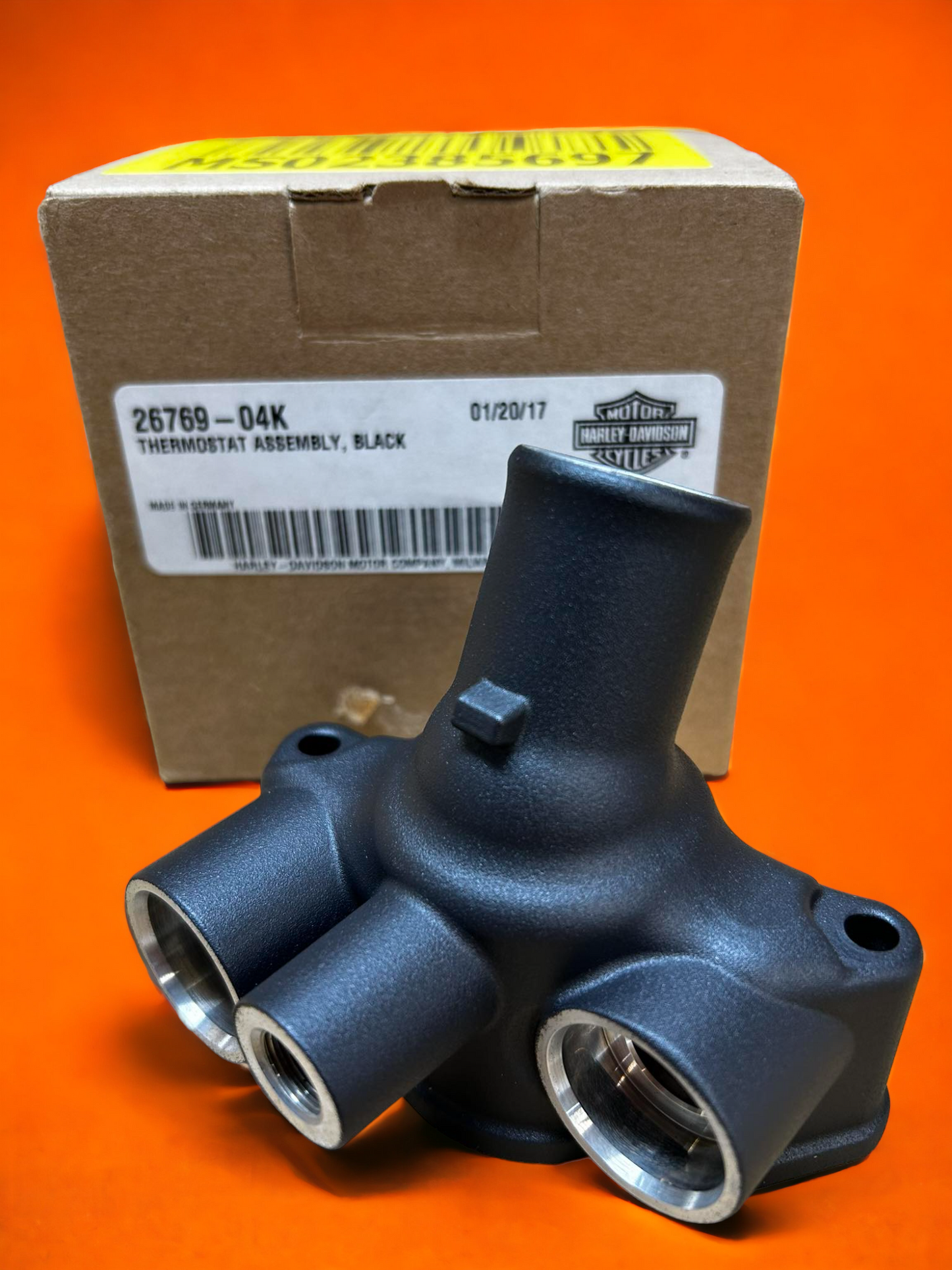 V Rod Thermostat Assembly (BLACK) HD Part #26769-04K All Years