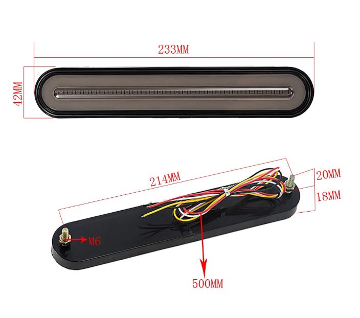 Touring 3 in 1 LED Rear Fender Light Bagger Vertical Mount