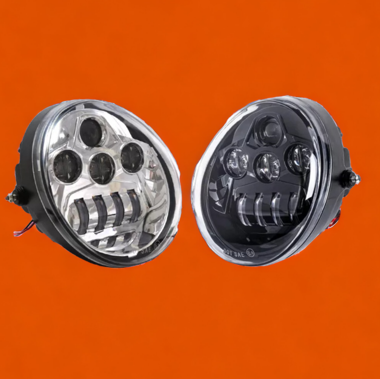 Headlight LED Black or Chrome Vrod