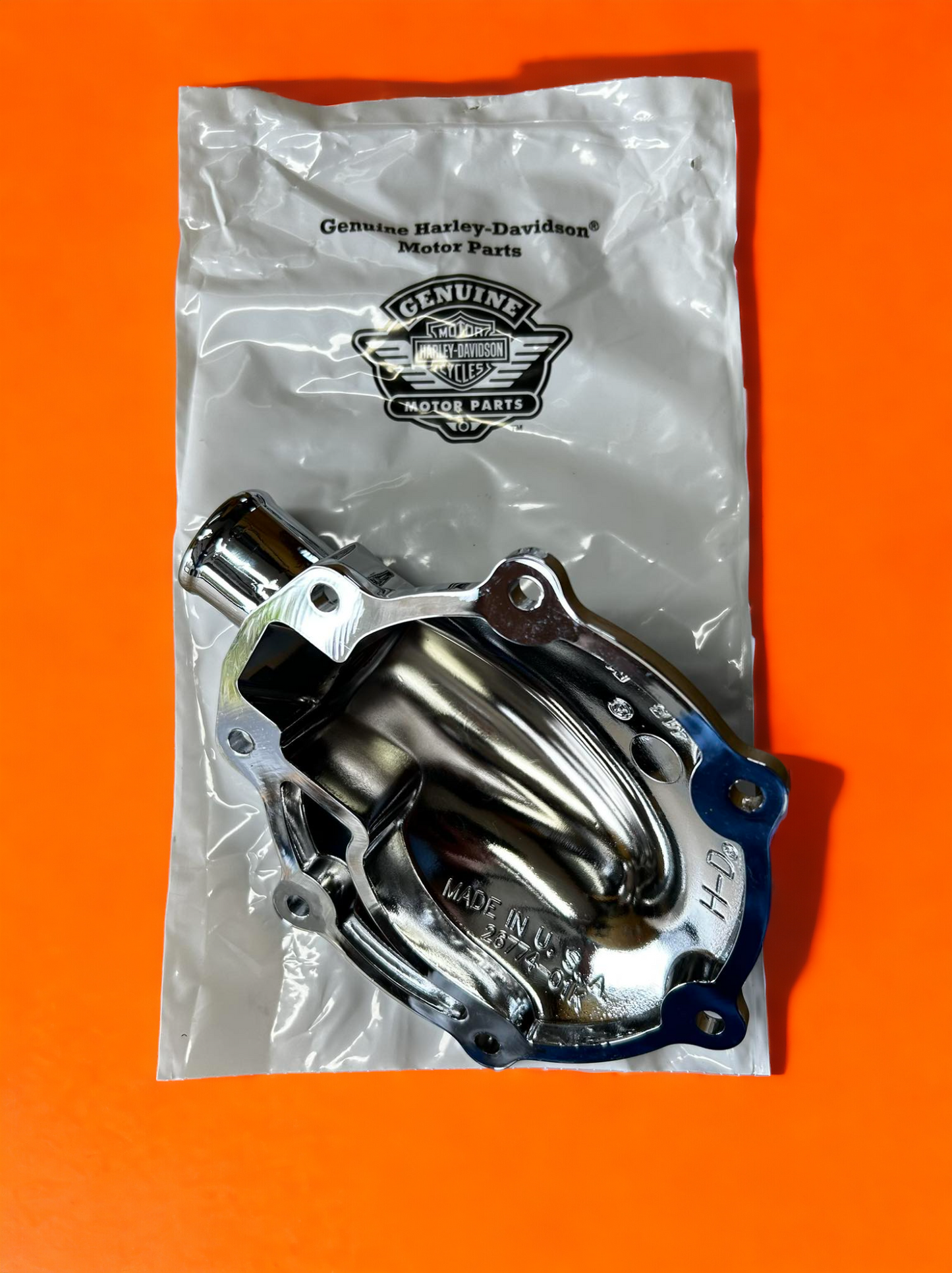V Rod Water Cover Chrome New HD Part #26748-01K