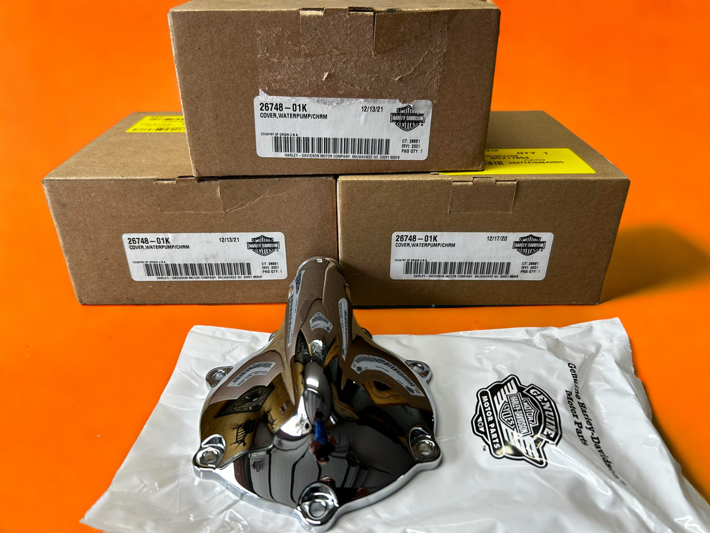 V Rod Water Cover Chrome New HD Part #26748-01K