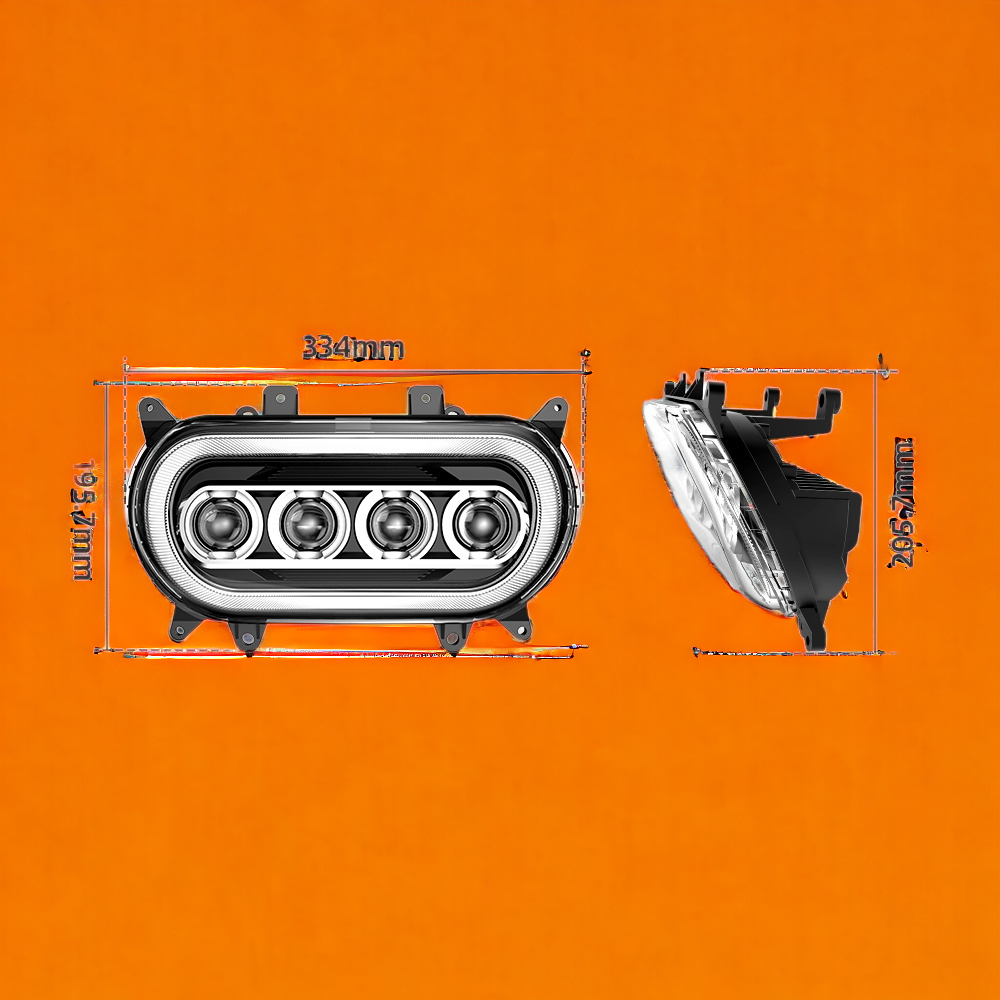 Road Glide Headlight 120W 1200+ Lumens