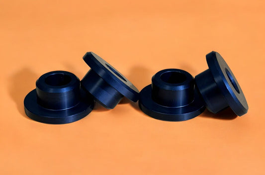 Solid Riser Bushings - Black: Bagger / 2018 Softail