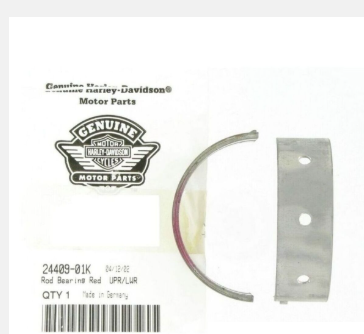 Vrod MAIN BEARING SHELL Genuine Harley Davidson Parts